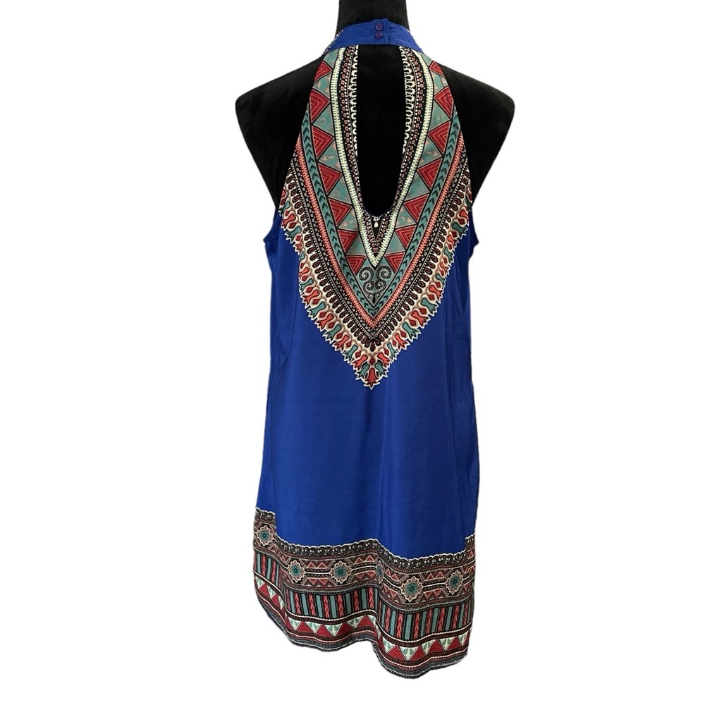 Band Of Gypsies Boho Halter Mini Dress Woman’s Large Lightweight - Picture 2 of 6